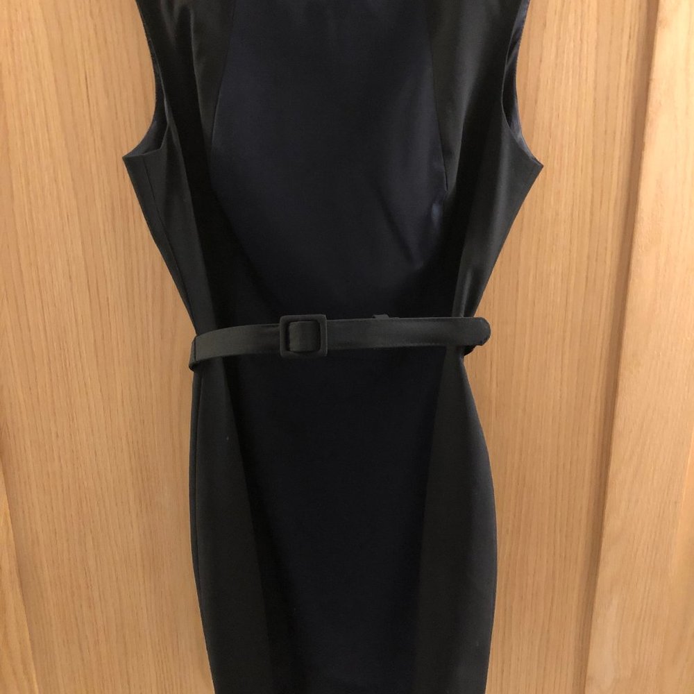 Banana Republic Navy and black color block sheath